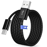 対応iPhone 17/16/15 充電ケーブル USB-C Carplay対応 1M USBA からType-C 対応iPhone 15 16 Pro Max Plus/iPad Pro/iPad 10 A16/Air 5 /Mini 6 7/Pixel 9 8a 7a/対応Samsung Galaxy S25 S24 S23 A55 Z Flip 6 18W急速充電 ナイロン編み ブラック