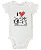 新生児Onesie " I Love Game of Thrones Just Like My Daddy」 – Funny Threadz ® カラー: ホワイト
