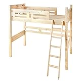 タンスのゲン 北欧パイン 宮付き LEDライト コンセント付き ロフトベッド ハシゴ 木製 シングル F★★★★ シンプル 収納ベッド すのこ ナチュラル 42500002 00