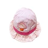 RejectedすべてTraditions ®かわいいベビーガールズリバーシブルコットンRemovabl Bowknot Sun Bucket帽子キャップ – ホワイト Free ピンク RAT-55