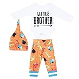 Domybestベビー服 長袖ロンパース+帽子＋ロングパンツ 3点セット　ボディスーツ オーバーオール 夏 普段着 お出かけ (90)