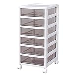 アイリスオーヤマ チェスト スーパークリア 幅32×奥行39×高さ68cm ホワイト/クリアブラウン SCE-600