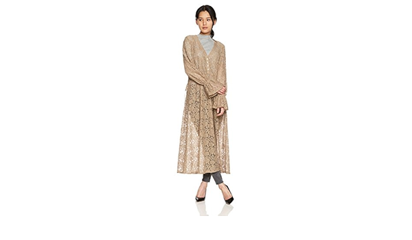 Amazon Co Jp アングリッド Ungrid アングリッド 総レースマキシワンピース モカ F 服 ファッション小物