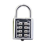 1PCS高品質4桁の新しいスタイルプッシュボタンの組み合わせパドロックシルバー番号荷物旅行コードロック旅行アクセサリー