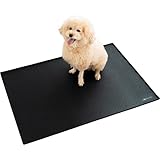 INULABO (イヌラボ) シリコントイレ 犬 トイレ トイレトレー シリコン トイレ シリコンマット 薄型 しつけ用 多頭飼い 薄いトイレ トイレトレーニング おしゃれ (L (85*60cm))ブラック