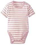 L'ovedbaby ラブドベビー 半袖ボディスーツ ロンパース9-12ヶ月用 MAUVE&BEIGE オーガニックコットン OR335