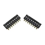 Goliton® 　5X　　2.54MMディップコードスイッチ　トグルスイッチ　コーディングスイッチ　8P　　ブラック