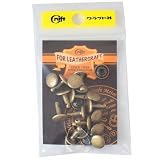 クラフト社 両面カシメ 中 足長 φ9mm × 足10mm 10個 レザークラフト 金具 パーツ 1006-07 AT アンティーク