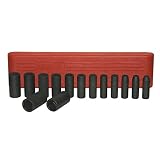 GRIP 73580 1/2-Inch SAE Deep Impact Socket Set, Black Oxide, 15-Piece by GRIP