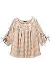 【 アウトレット 】 Angeliebe エンジェリーベ 授乳 兼用 ギンガム ブラウス フリー オフ × ベージュ