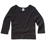 (ベラ・キャンバス) Bella + Canvas ユニセックス 赤ちゃん・ベビー用 リブ 長袖Tシャツ トップス カットソー (1歳半-2歳) (ブラック)