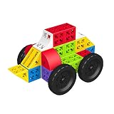 建築レンガブロックセット、e-scenery DIY車想像力レンガConstruction Toys for Kids 34 x Bricks E-SCENERY