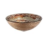 Kraus GV-651-ORB Ares Glass Vessel Bathroom Sink with PU-MR Oil Rubbed Bronze [並行輸入品]