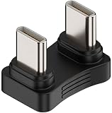 オーディオファン USB-C コの字 オスオス アングルアダプタ USB2.0 480Mbps Type-Cプラグ-Type-Cプラグ U字 データー転送可