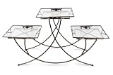 Plastec P55 PS610DB Triple Square Stand Dark Bronze
