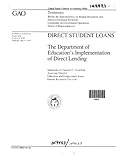 Direct Student Loans: The Department of Education's Implementation of Direct Lending
