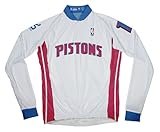 NBA Detroit Pistonsメンズ長袖サイクリングジャージー M ホワイト