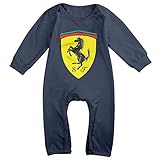 クール 男の子と女の子 フェラーリ 自動車メーカー Tシャツ 体に合う Navy Size 6 M