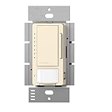 Lutron Maestro LED Dimmer switch with motion sensor, no neutral required, MSCL-OP153M-ES, Eggshell [