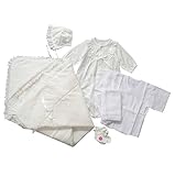 夏物素材 ベビードレス アフガン付き6点セット　50764357