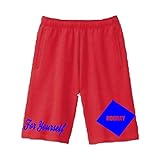HOORAY(フーレイ) パンツ ダンス 衣装 ヒップホップ キッズ ハーフ ロゴ スウェット パンツ XL レッド