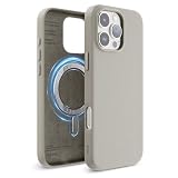elago 磁気レザーケース iPhone 16 Pro Max ケース MagSafe全アクセサリー対応 6.9インチ - マグネット内蔵 ヴィーガンレザー 耐衝撃 防水 (ライトグレー)
