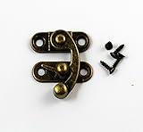 CHENGYIDA 5個入 スイングアームフックはボックスロック用の留め金、財布ロックはアンティークブロンズトーン 33mmx29mm ボックスラッチ　ハスプ　ロック　留め金　アンティーク　タバコボッ