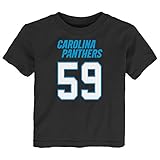 NFL幼児用Luke Kuechly Carolina Panthers Mainliner Player Name & Number半袖Tシャツ、2 Tall、ブラック、