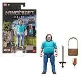 Mattel マインクラフト アクションフィギュア & アクセサリーセット 4インチ スティーブポーズ可能 キャラクター コレクター収集品 マインクラフト映画にインスパイアされた