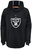 NFL Oakland Raiders Boys Youth「Mach」プルオーバーパーカー、ブラック、スモール( 8 )