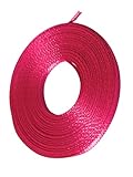 haoa 両面サテンリボン 2mm幅 3mカット モノトーン・ゴールド・シルバー系 極小 ドール 手芸 アクセサリー ラッピングリボン DIY 手作り ハンドメイド (30.ビビッドピンク)