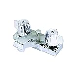 Aqueous 11B42WYCH Basic Lavatory Faucet 2-Lever Handles with Pop-up Centerset, Chrome [並行輸入品]