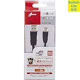 【Switch Lite対応】 CYBER ・ USB充電フラットケーブル 3m ( SWITCH 用) ブラック - Switch