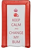Keep Calm And Change My Bum Baby Changing Mat Baby Padded Luxurious Comfortable (Red) by MANSURI