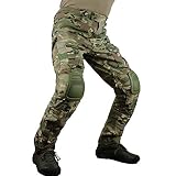 [zuoxiangru] 迷彩 サバゲー コンバット パンツ ミリタリー アウトドア エアガン マルチカモ 迷彩服 メンズ マルチカム ロングパンツ (CLSM[lv], S =タグ30)