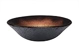 NovattoブラッドオレンジガラスVesselバスルームシンク