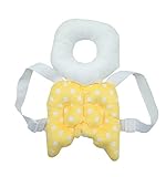ZERONOWA ベビー ヘルメット クッション 室内 乳幼児用 天使 羽 保護枕 (イエロードット)