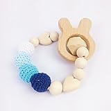 Mamimami Home おしゃぶり　噛がため　天然木製 ブレスレット チュアブル クロゼットビーズ/木製動物 パーフェクト子供のおもちゃ 1個 PC-002C