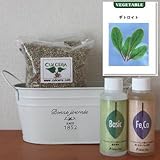 ベビーリーフ（デトロイト）の栽培セット/豊作セット（液体肥料付き）プランターホワイト仕様