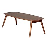 快適ホームズ センターテーブル ノチェロ 幅110cm 棚なし ミディアムブラウン 折りたたみ 10183