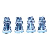 犬靴 ペット 靴 犬用靴 保護 ペットブーツ 犬用ブーツ 犬用シューズ 小型犬 中型犬 大型犬 愛犬のお散歩 滑り止め 可愛い(4号)