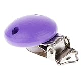 Baoblaze 全４色　赤ちゃん　クリップ　安全　損失防止　軽量　ギフト - 紫の