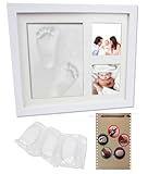 ユー・メイ・ドリーム メモリアル 手形 足形 フォトフレーム 粘土 セット 大切な思い出 写真 お祝い 出産祝い ギフト (ホワイト)