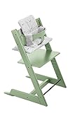 STOKKE ストッケ トリップトラップ チェアセット チェア:モスグリーン ベビーセット:モスグリーン クッション:グレーリーフ 【3個口】