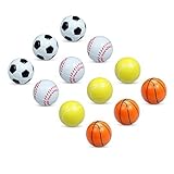 セットof 12個6 cmバスケットボールフットボールBouncy Relaxable SqueezeボールStress ReliefおもちゃAssortedスタイル