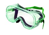 Sellstrom 81310 PVC Advantage Direct Vent Economy Padded Protective Goggle, Green Tinted Body/Anti-F
