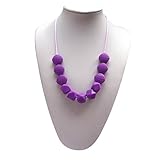 Lil' Jumbl Baby Teething Necklace | Organic Food Grade Silicone | BPA-Free (Purple) [並行輸入品]
