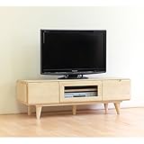 北欧風 幅120cm 脚付き ロータイプテレビボード ナチュラル 完成品