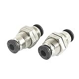 uxcell 空気圧クイック継手 クイックカプラ 2個入り 12mmのパネル 4mmー4mm 押し入り