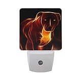 Alaza LED Night Light withスマートDusk to Dawnセンサー、American Pit Bull Dogプラグin Night Light Great Forベッドルー